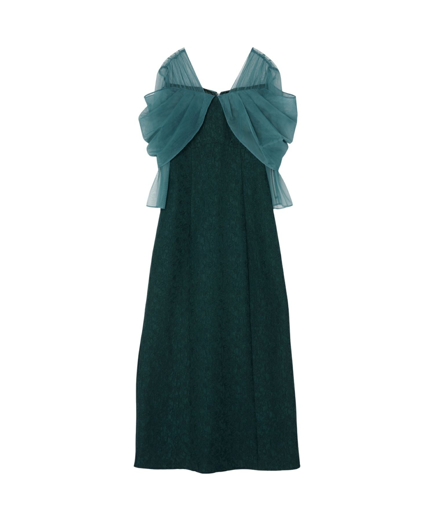 tulle drape jacquard dress | ANDRESD