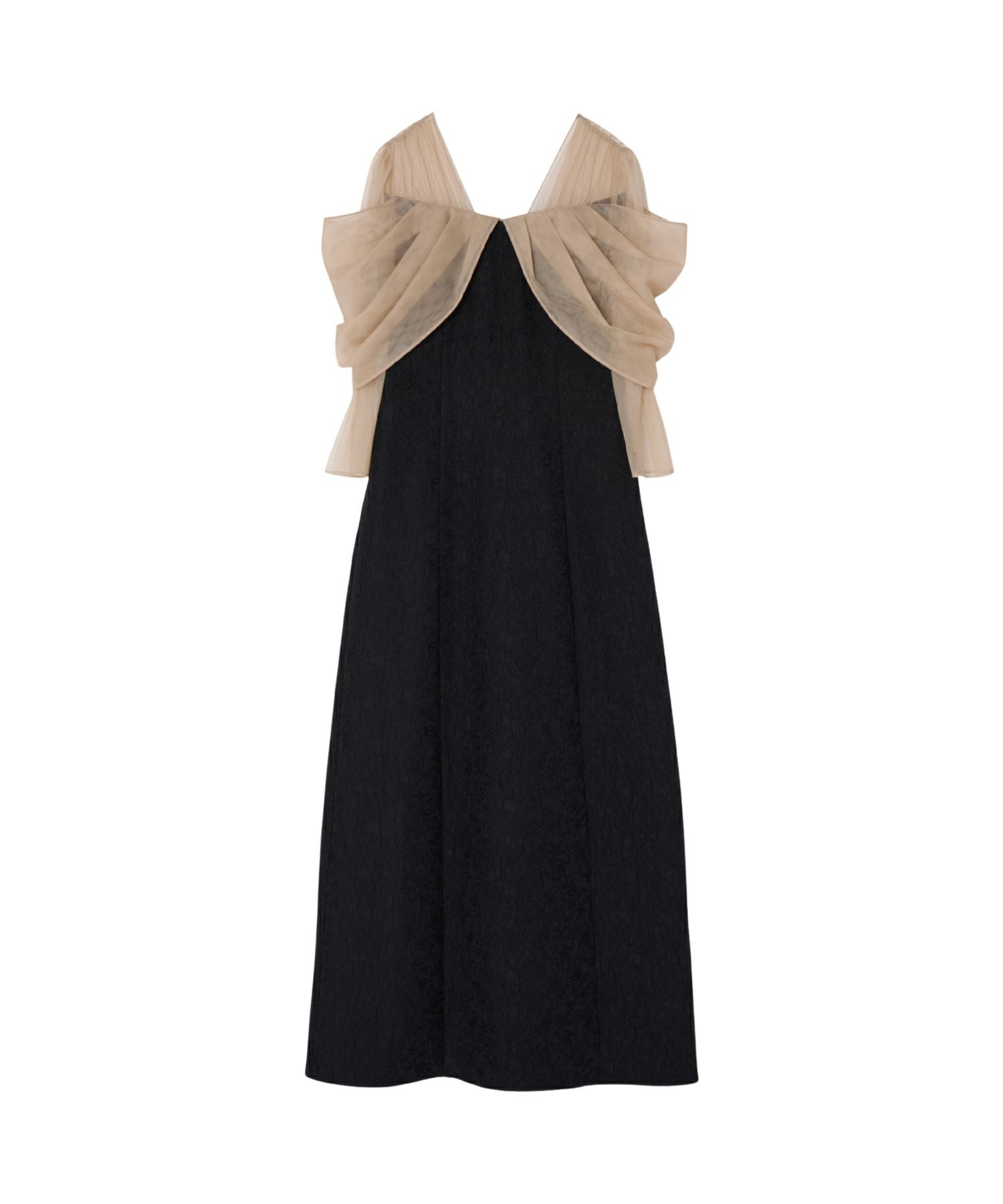 tulle drape jacquard dress | ANDRESD