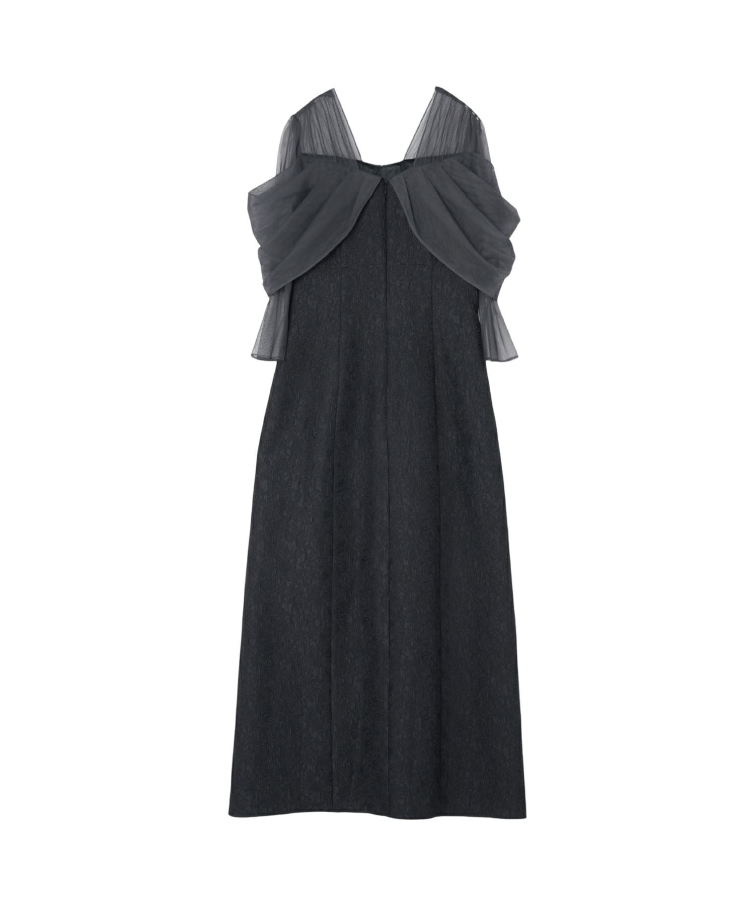 tulle drape jacquard dress | ANDRESD