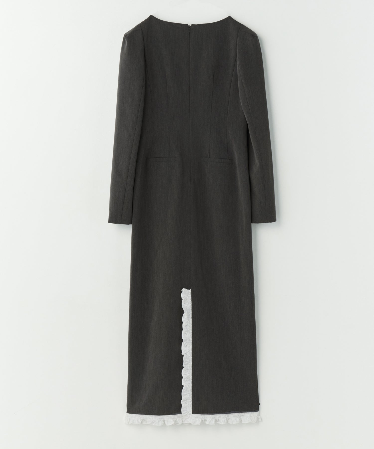 frills trim long dress | ANDRESD