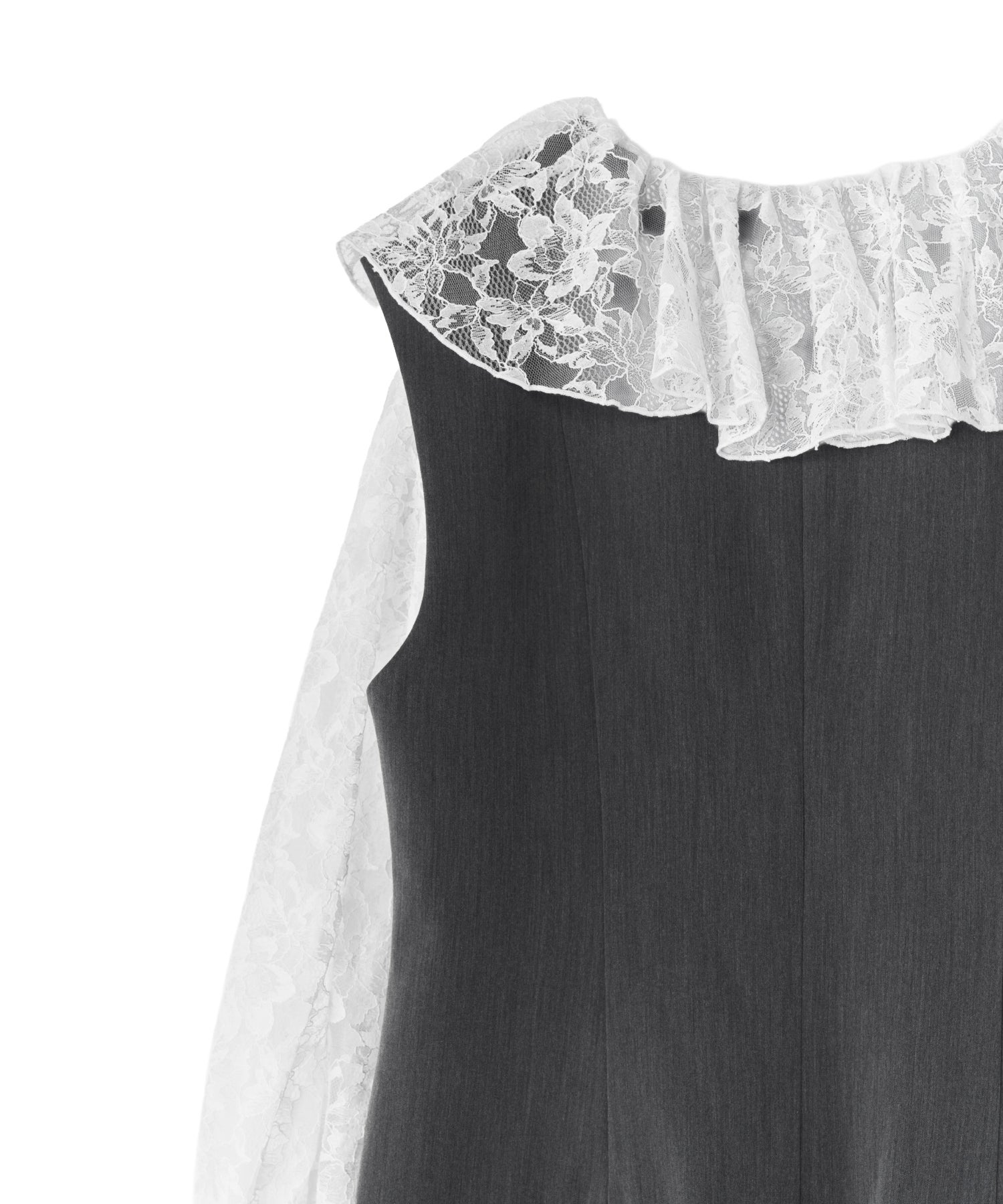 lace ruffle all-in-one dress | ANDRESD