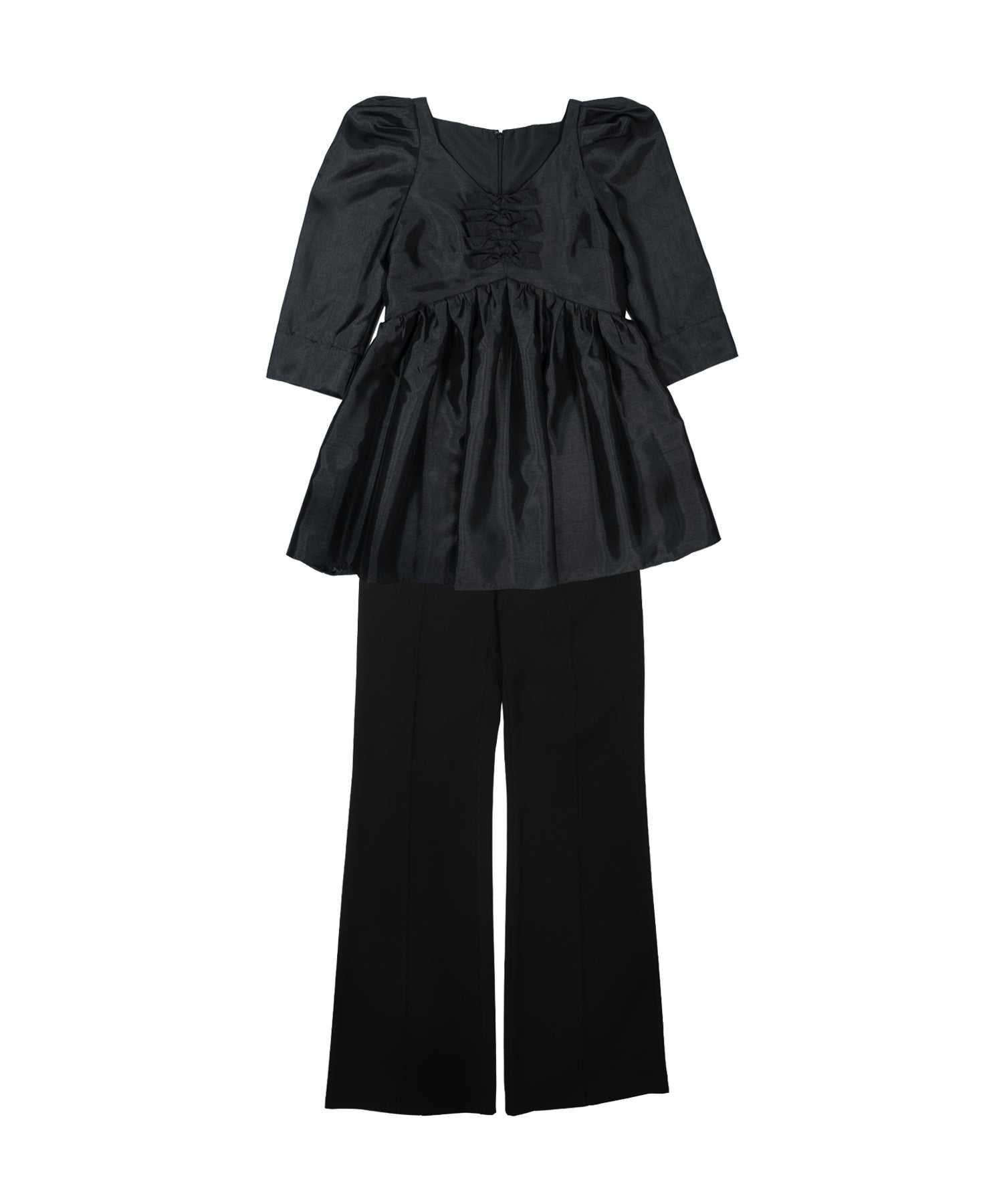 edge ribbon setup dress | ANDRESD