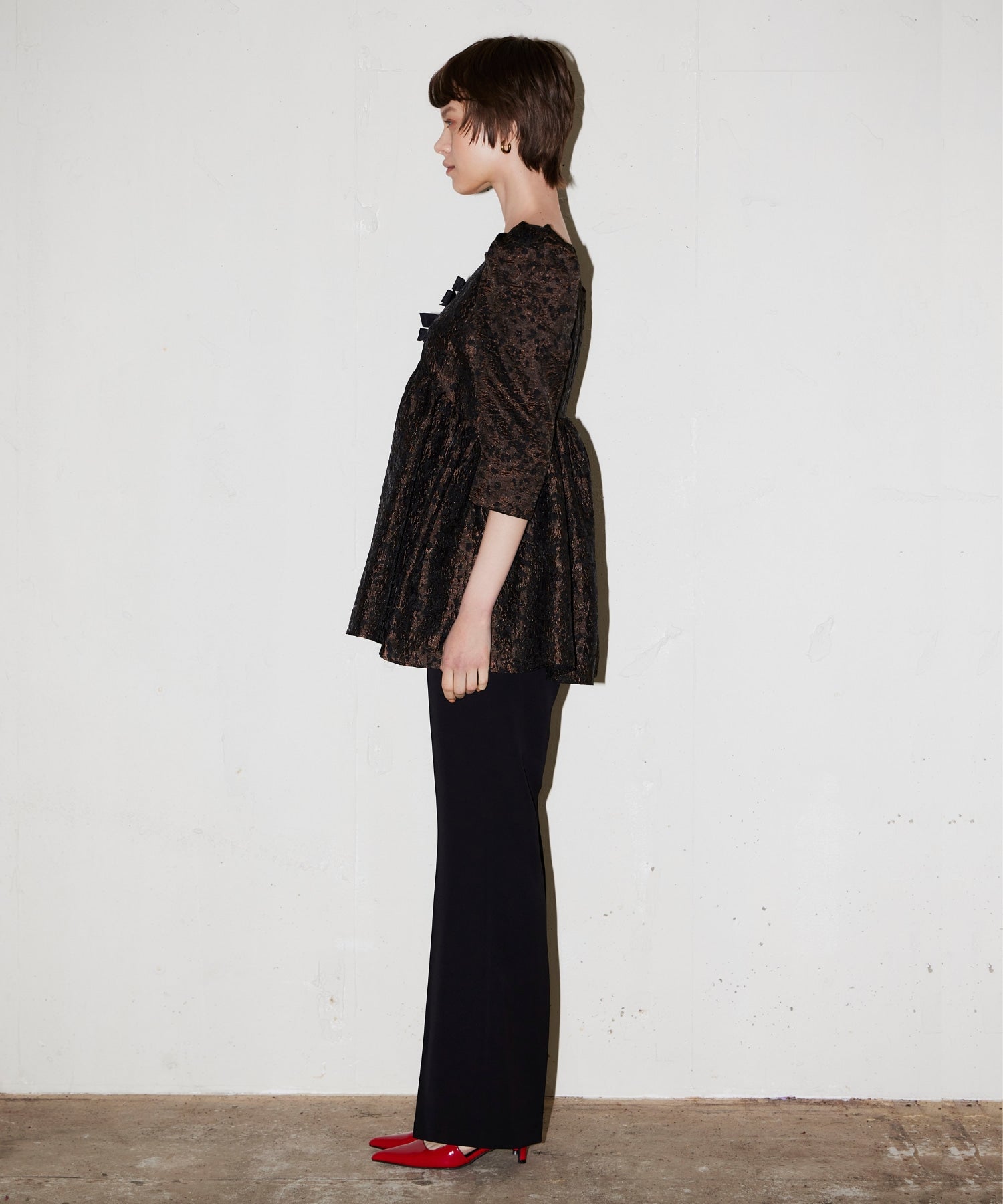 edge ribbon setup dress | ANDRESD