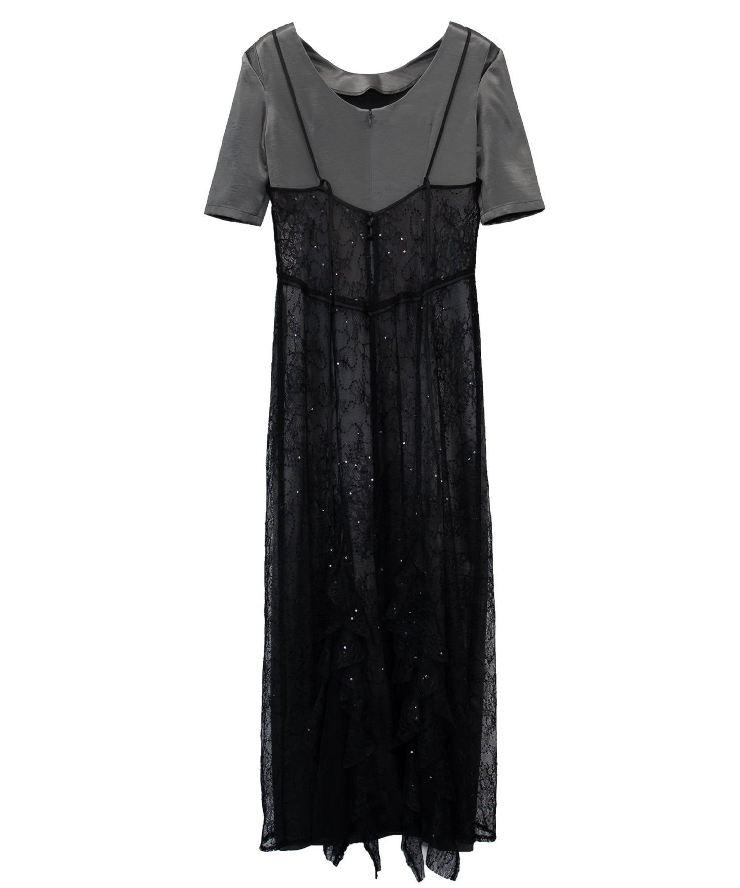 sparkle lace satin dress | ANDRESD