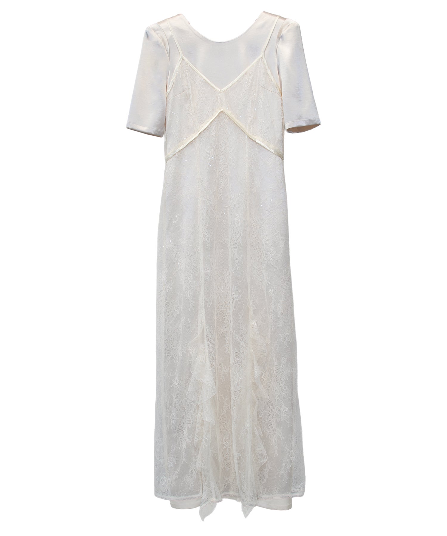 sparkle lace satin dress | ANDRESD