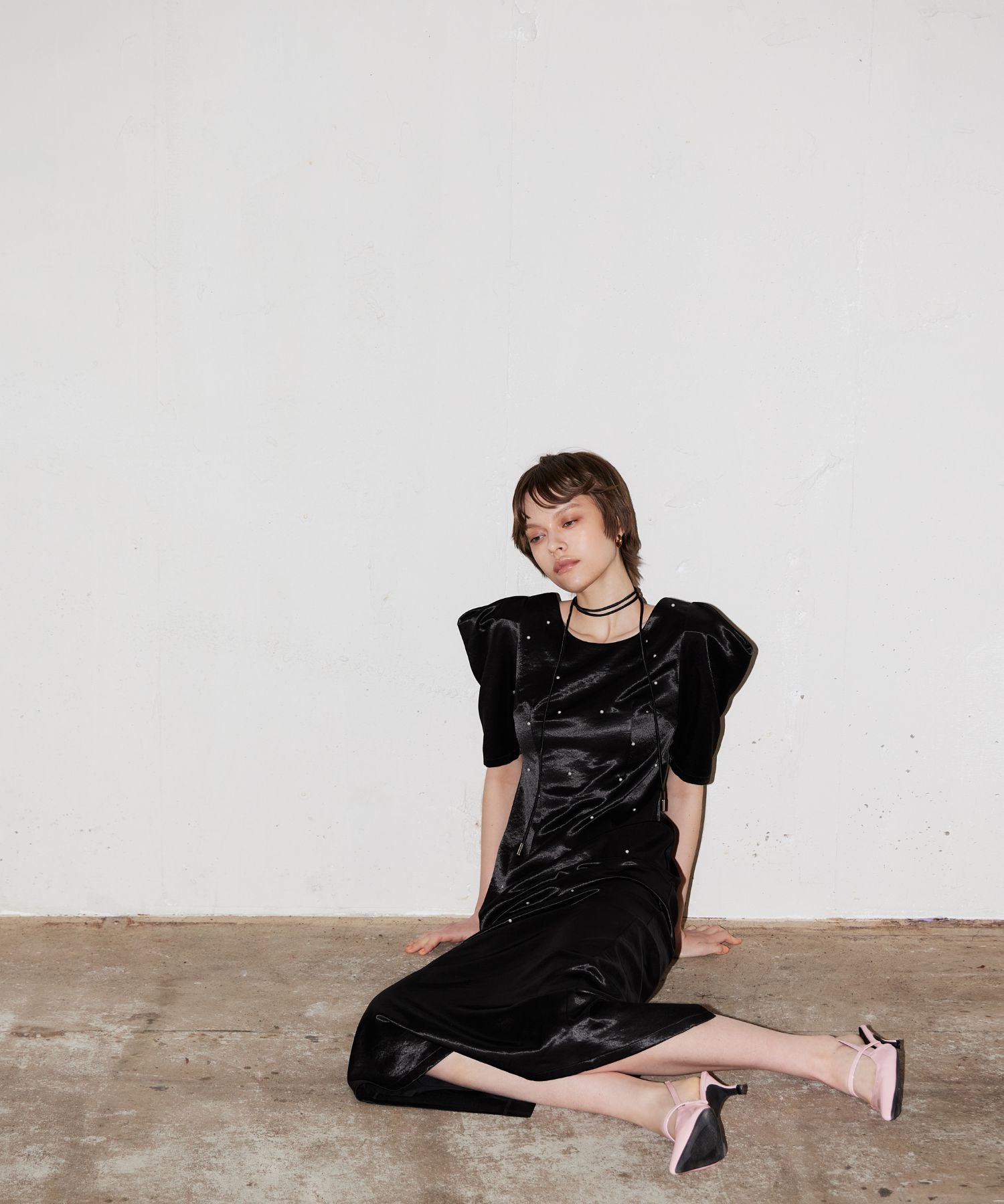 pearl glow satin dress | ANDRESD