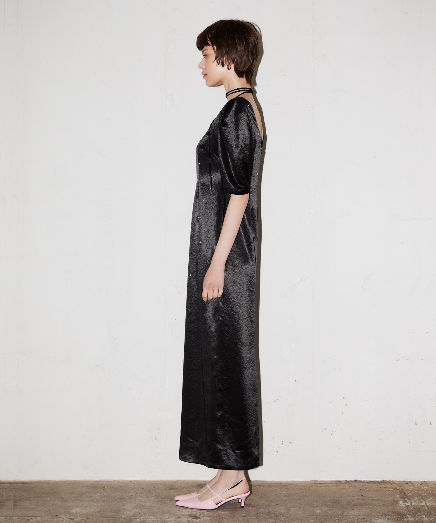 pearl glow satin dress | ANDRESD