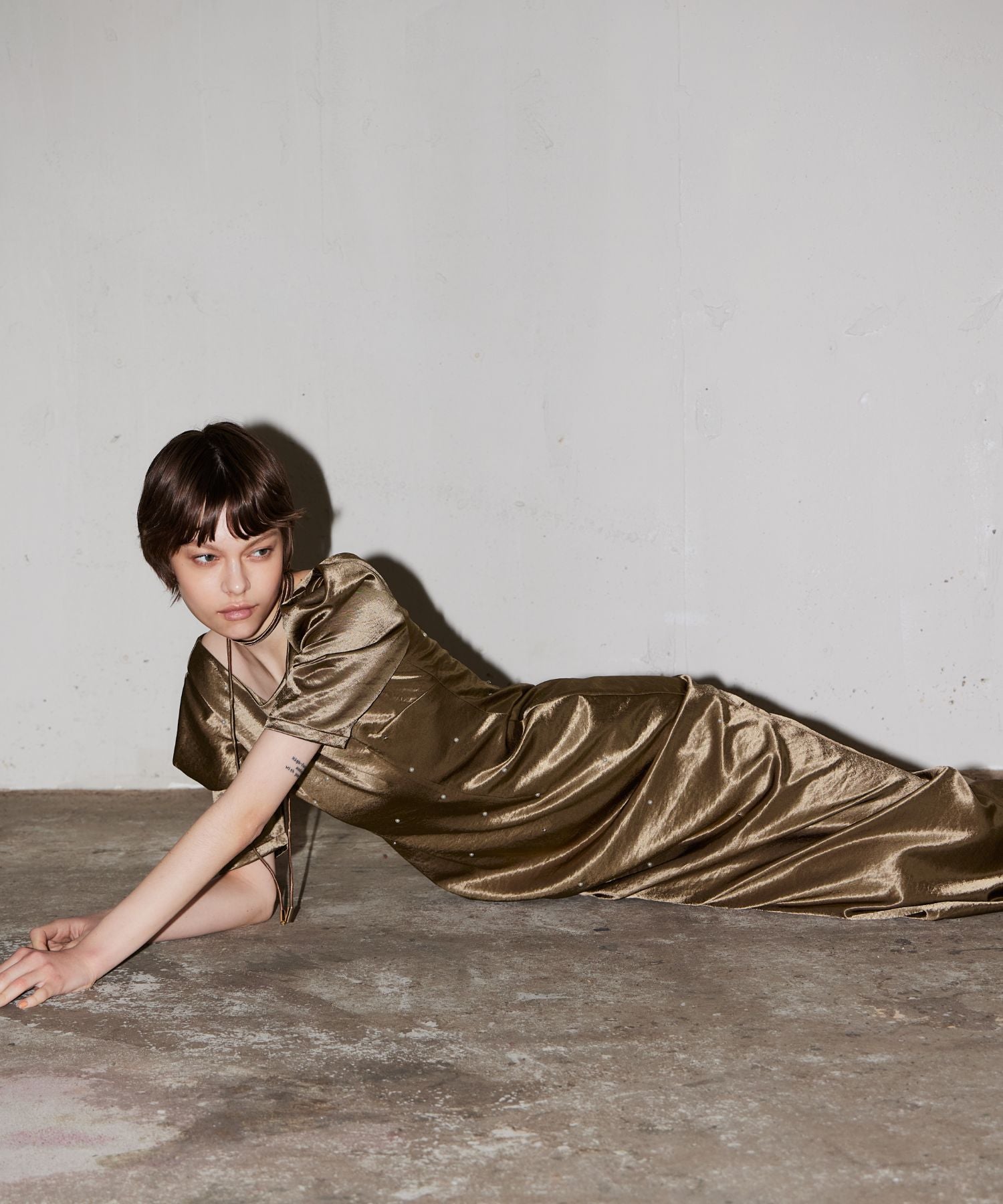 pearl glow satin dress | ANDRESD