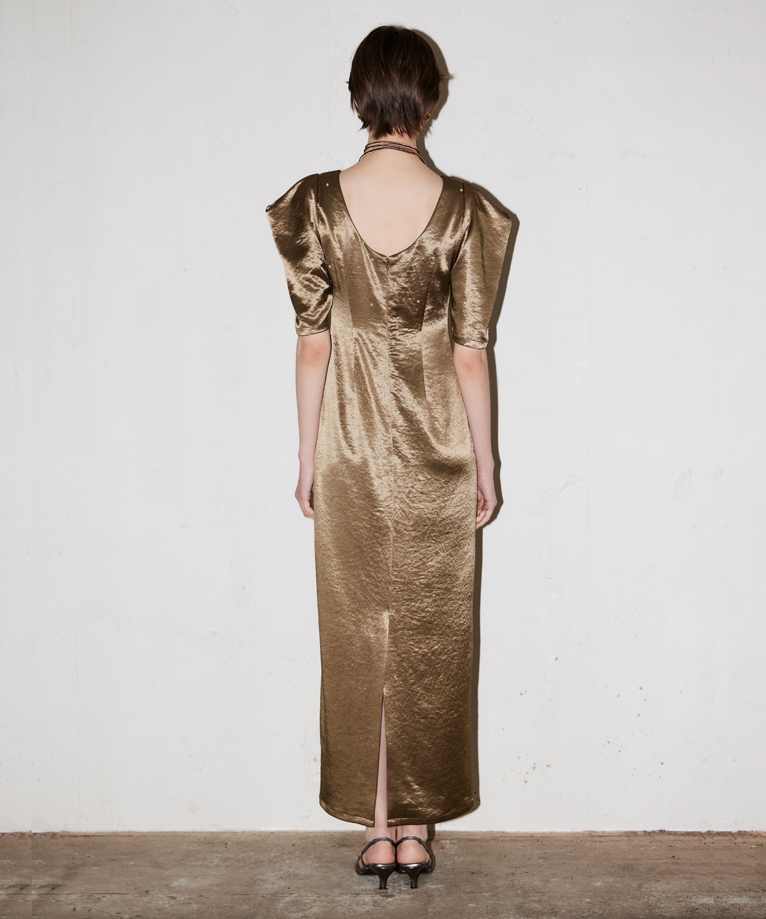 pearl glow satin dress | ANDRESD