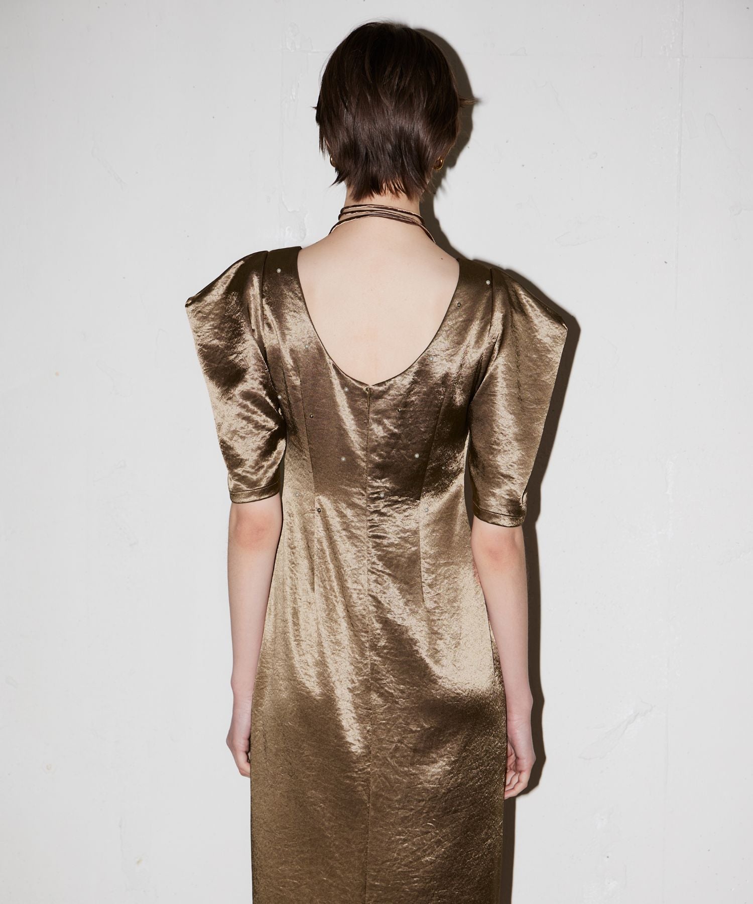 pearl glow satin dress | ANDRESD