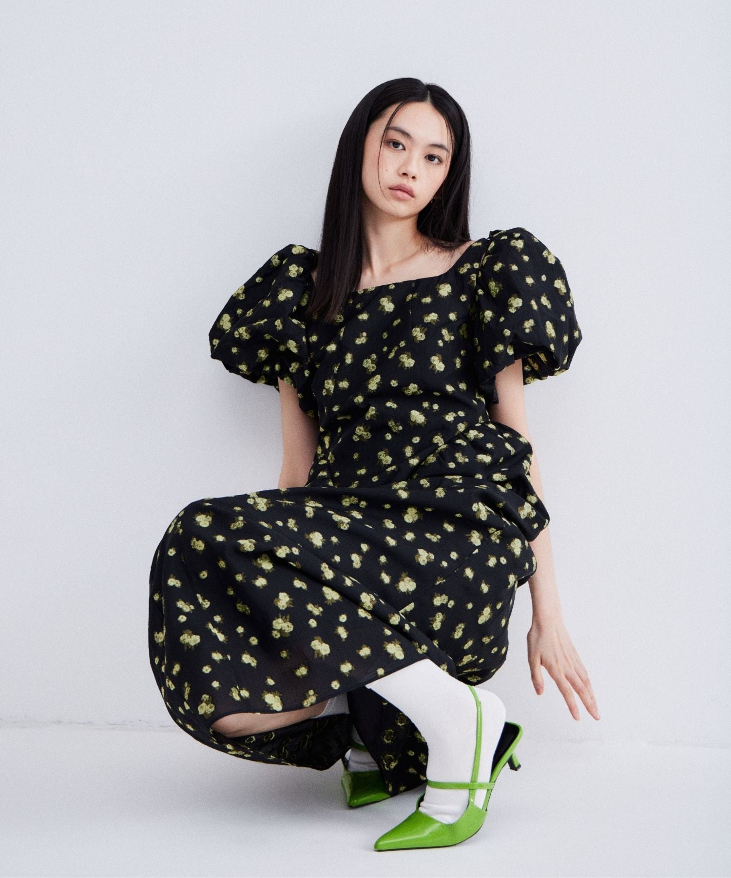 Flower Jacquard Forme Dress | ANDRESD