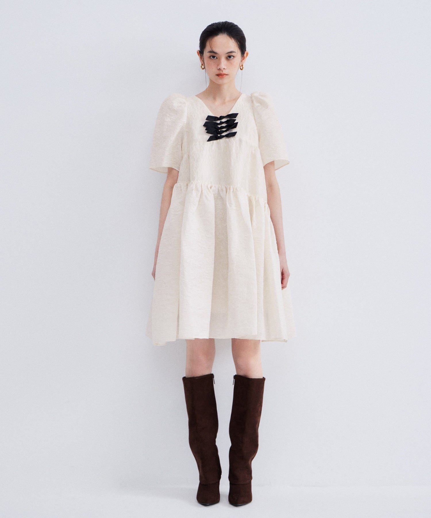 Edge Ribbon Mini Dress | ANDRESD