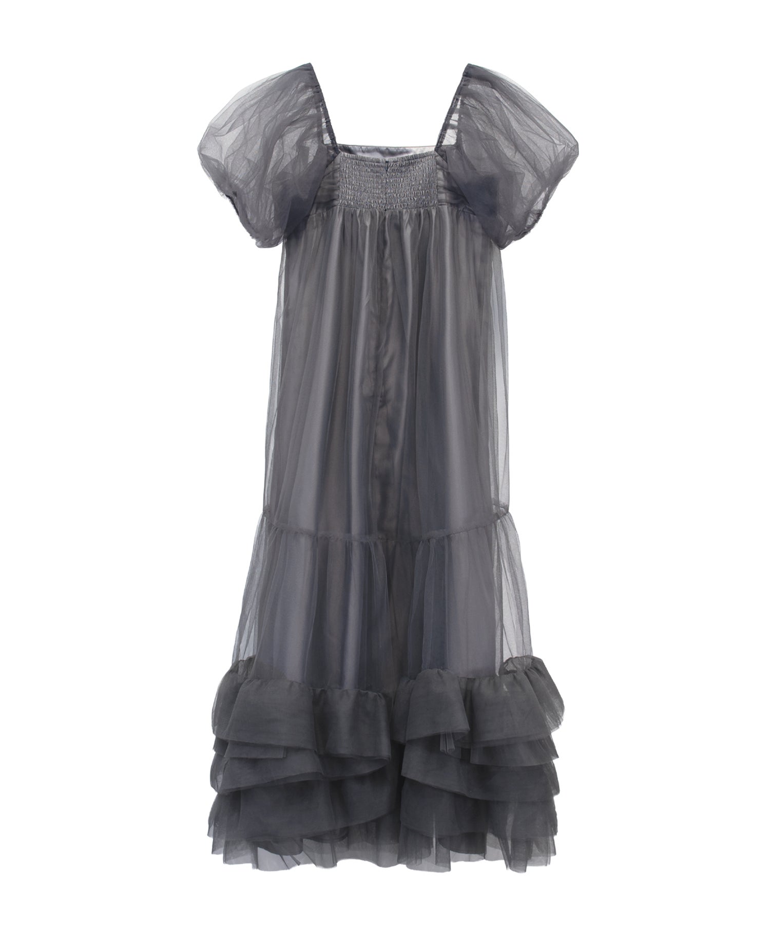Volume Tulle Puff Sleeve Dress | ANDRESD
