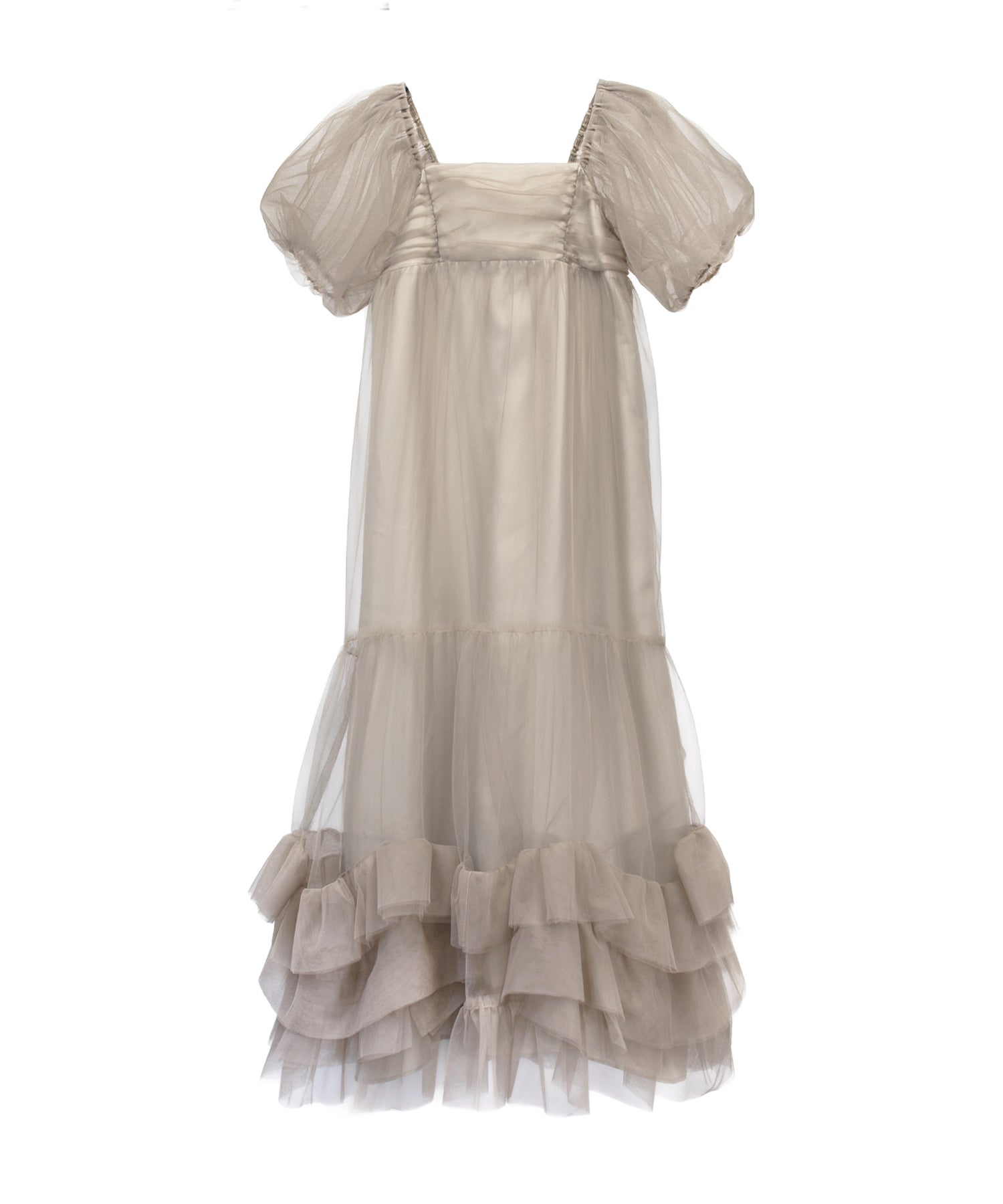 Volume Tulle Puff Sleeve Dress | ANDRESD
