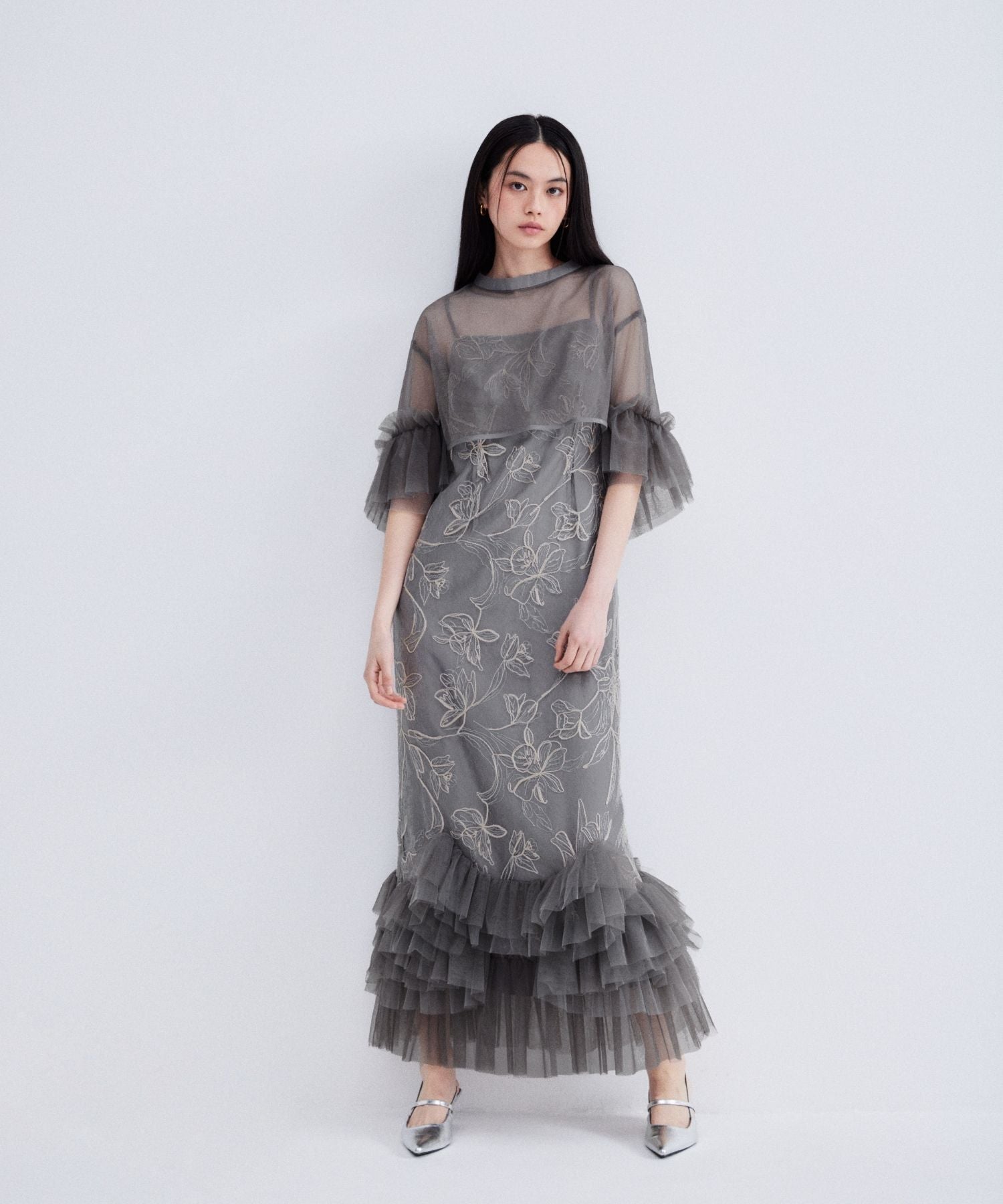Embroidery frill Set Dress | ANDRESD
