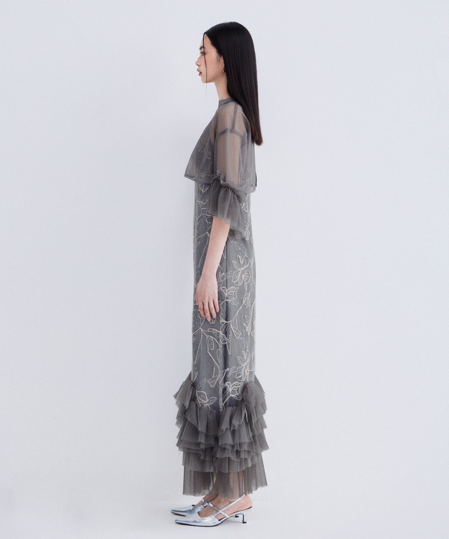 Embroidery frill Set Dress | ANDRESD