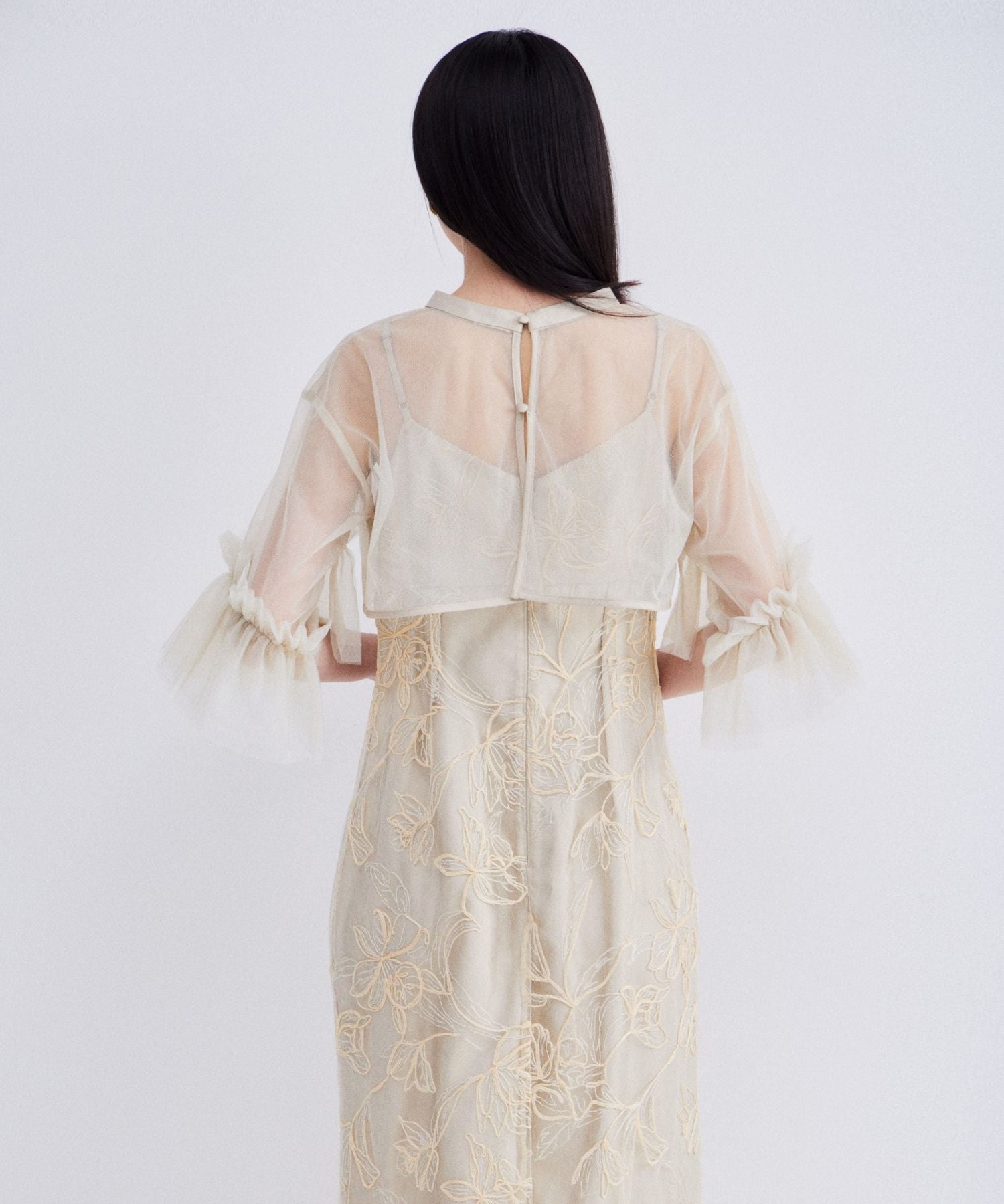 Embroidery frill Set Dress | ANDRESD