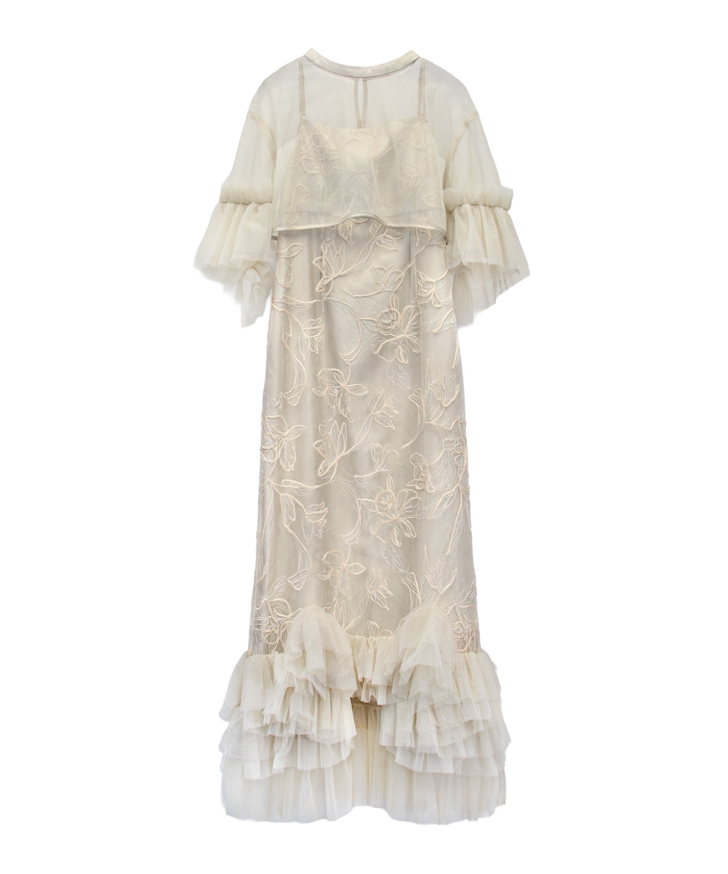 Embroidery frill Set Dress | ANDRESD