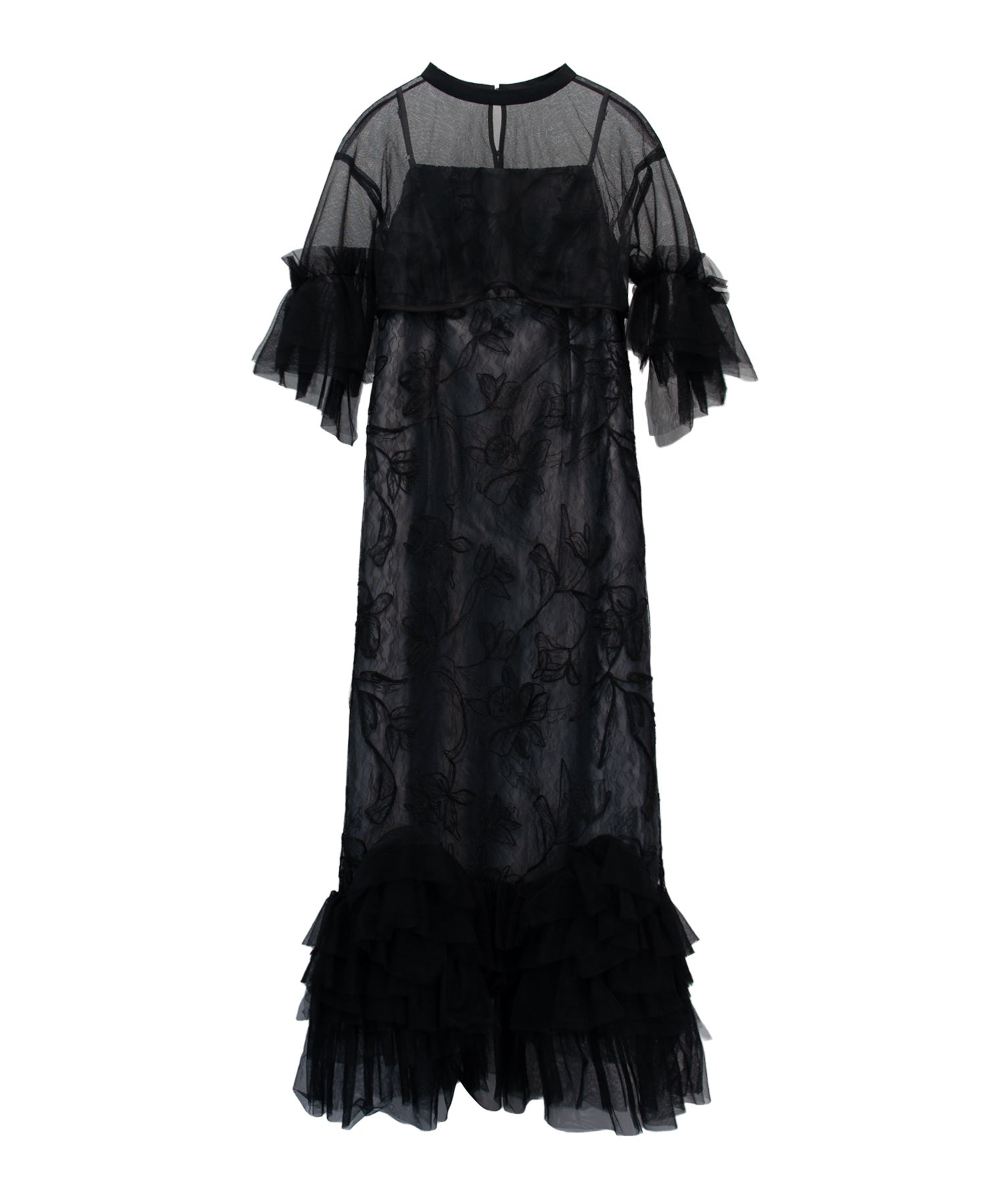 Embroidery frill Set Dress | ANDRESD