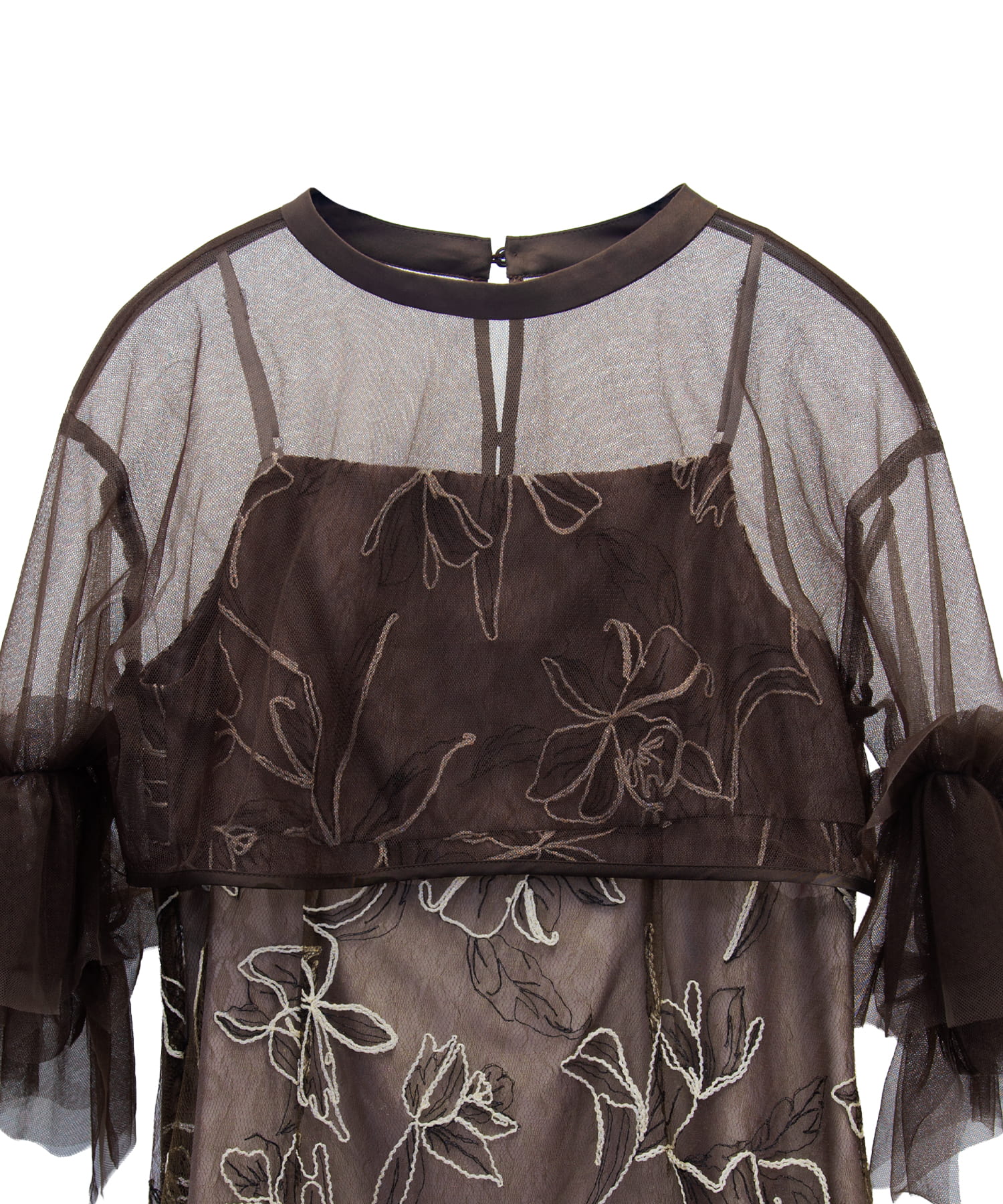 Embroidery frill Set Dress | ANDRESD