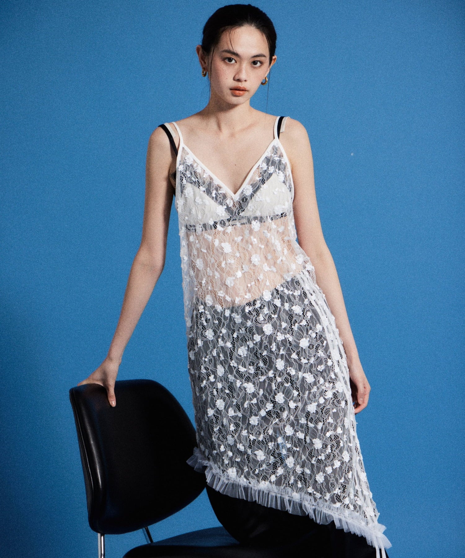 Flower Spangle Cami Dress | ANDRESD
