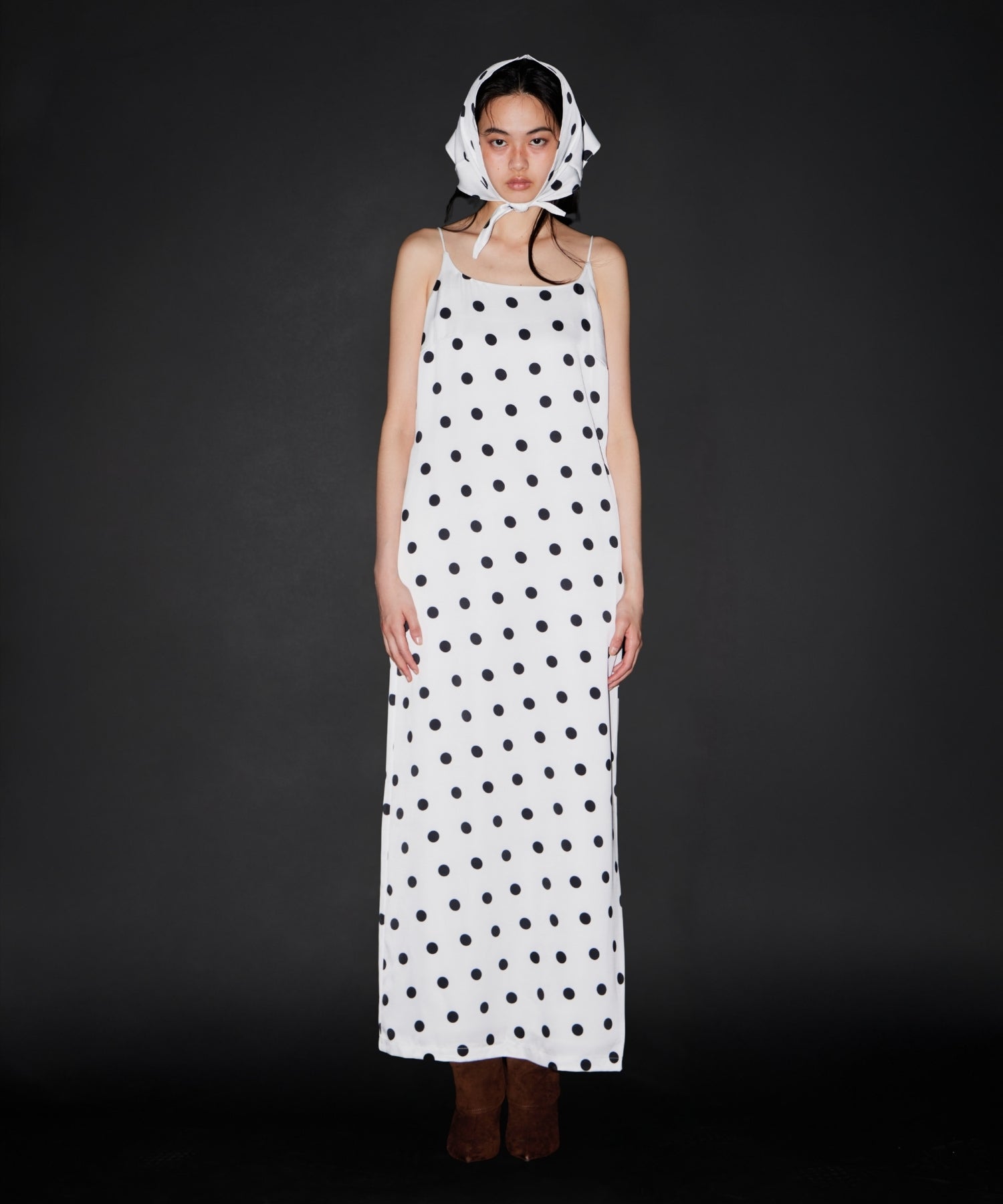Minimal Dot Satin Dress | ANDRESD