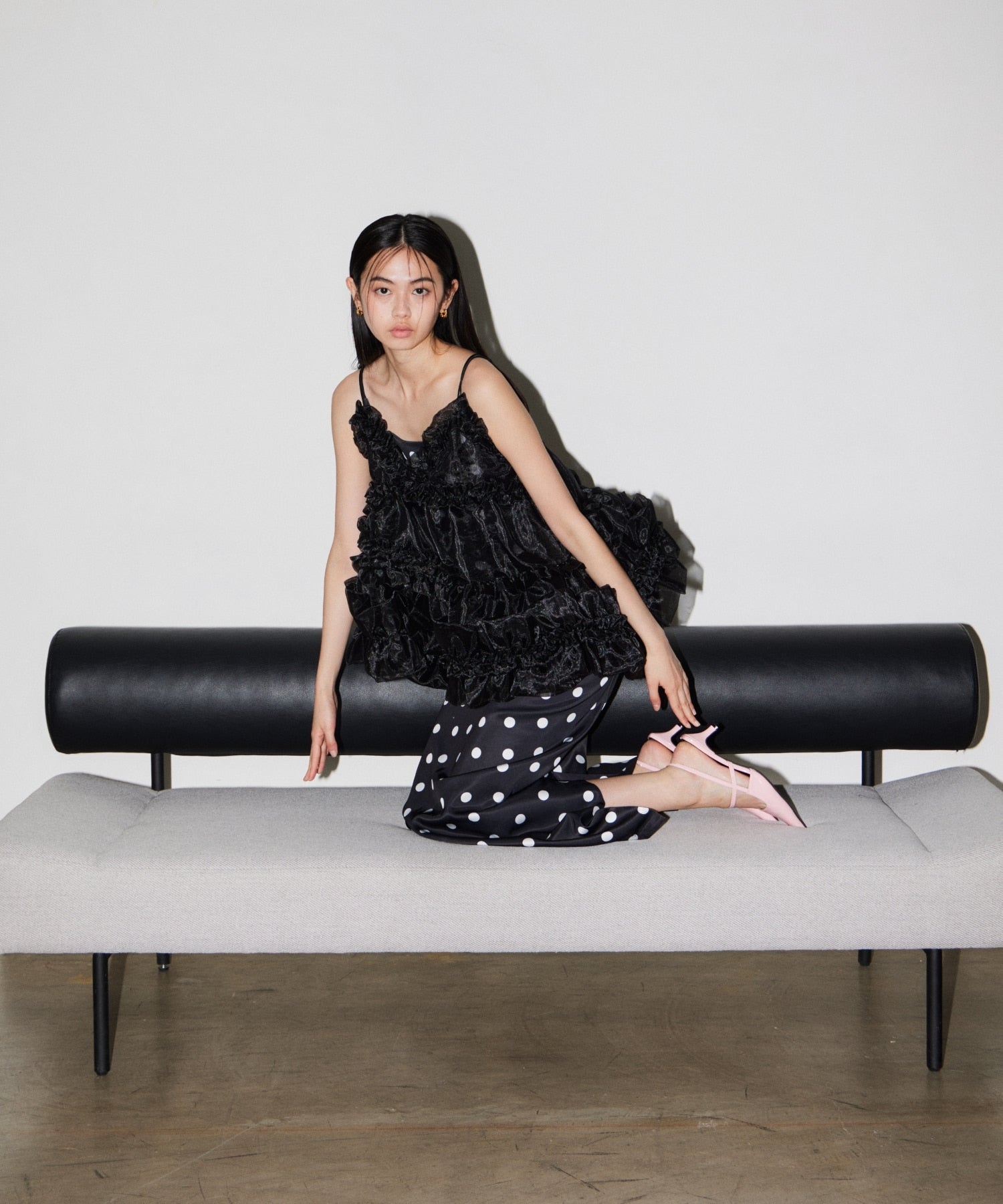 Minimal Dot Satin Dress | ANDRESD