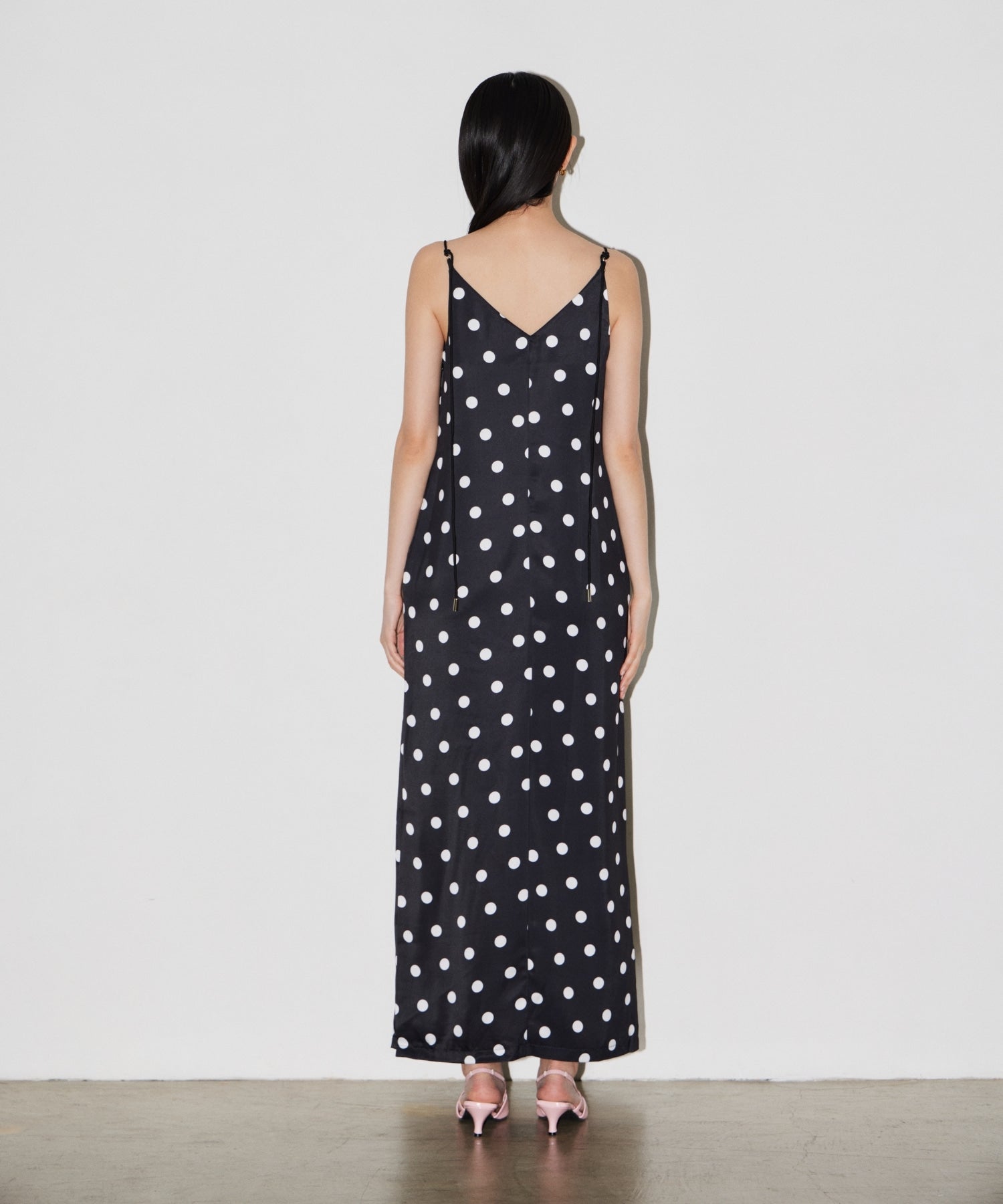 Minimal Dot Satin Dress | ANDRESD